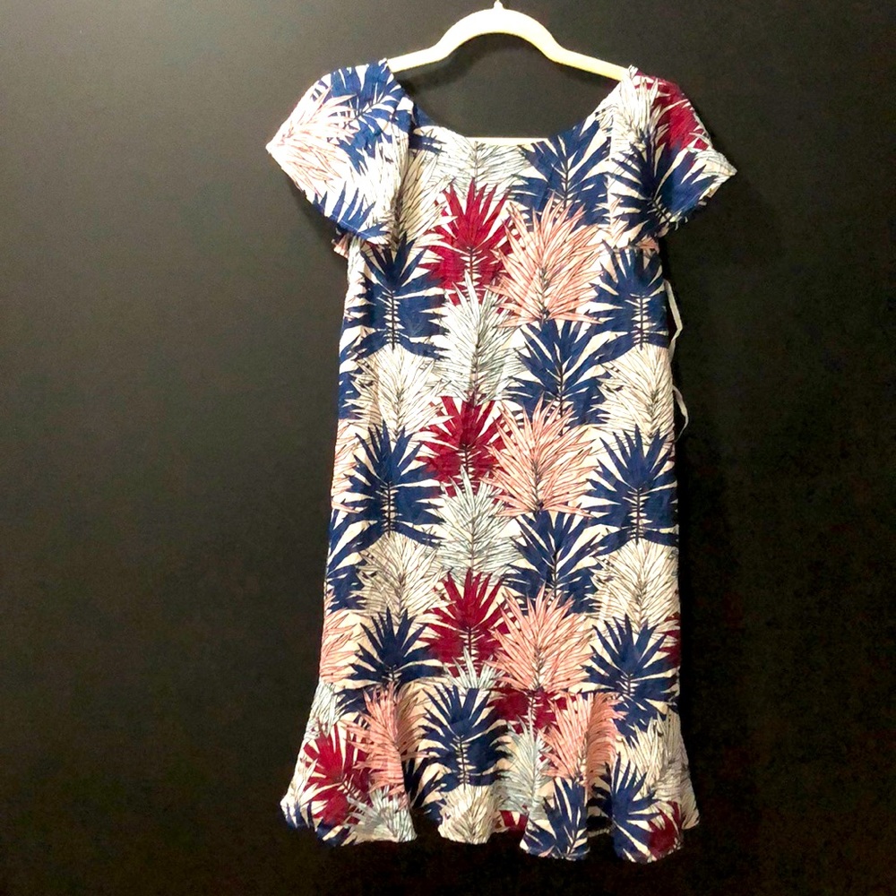 Karl Lagerfeld multi color palm print dress